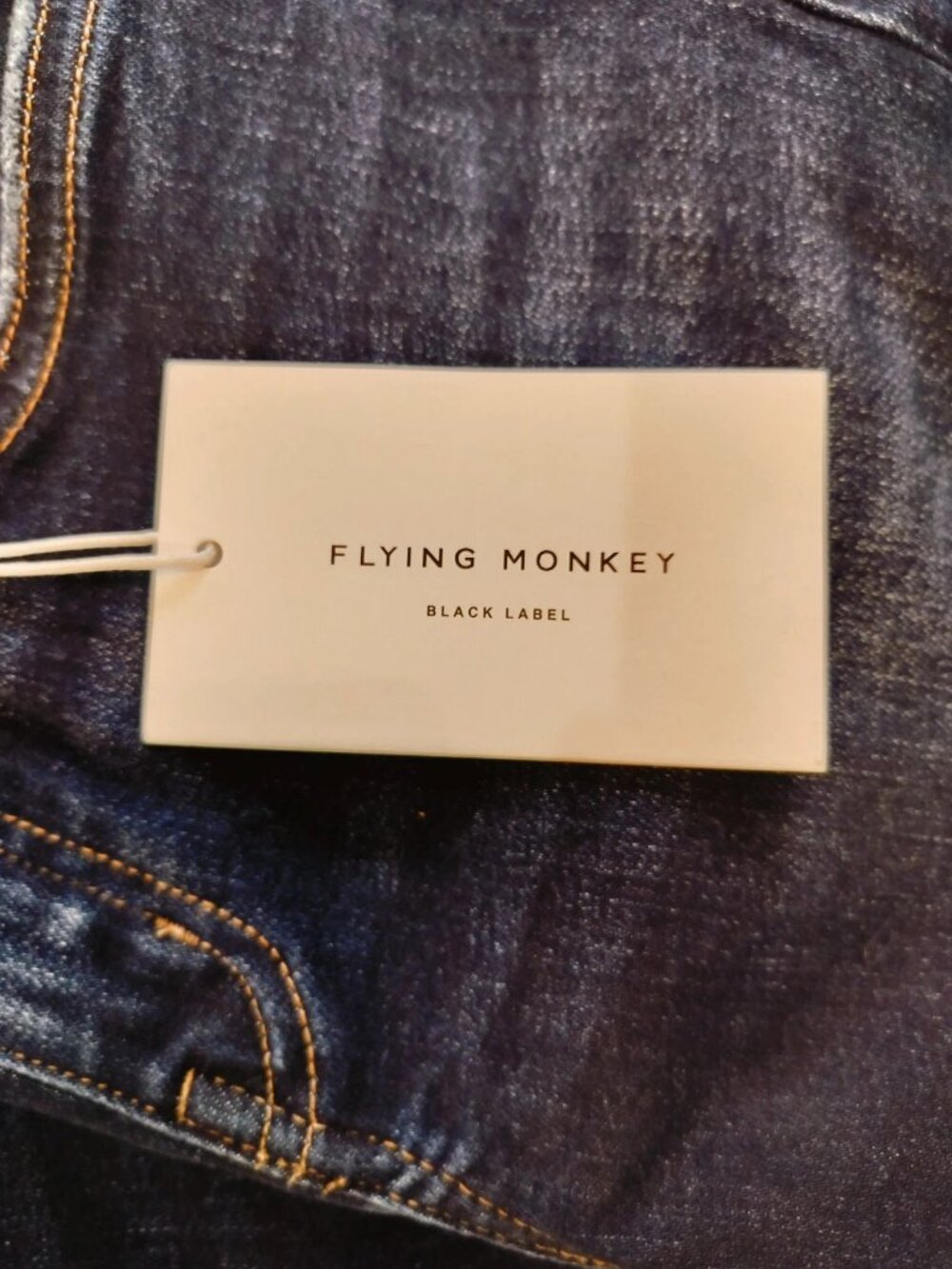 Flying Monkey Black Label Jeans Women's Size 26 Dark Wash Straight Stretch NWT - Picture 7 of 11